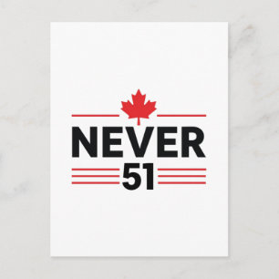 Aldrig 51 State Canada Flagga - Proud och Patrioti Vykort