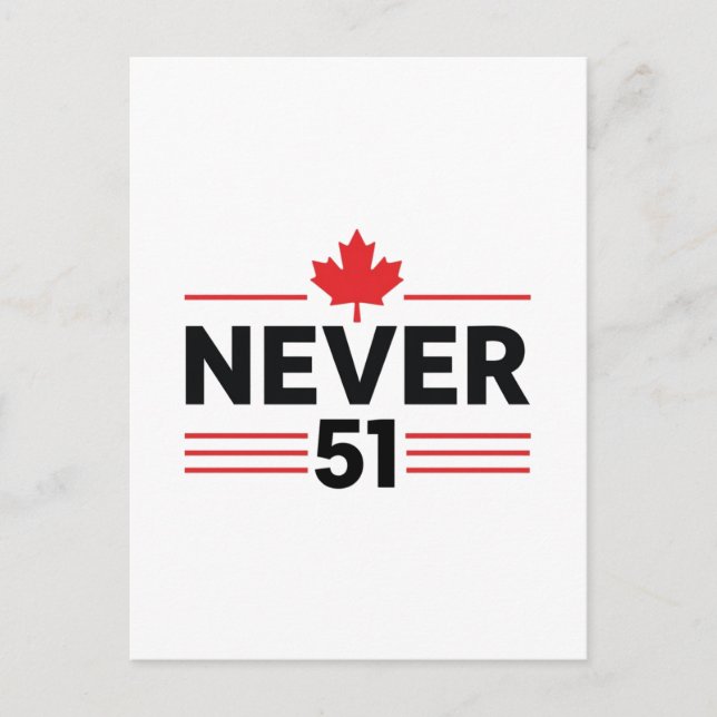 Aldrig 51 State Canada Flagga - Proud och Patrioti Vykort (Framsida)
