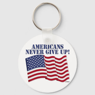 ALDRIG AMERIKANER GE UPP! NYCKELRING