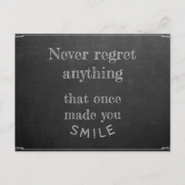 Aldrig ångra något vykort