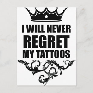 Aldrig ångra Tattoos Vykort