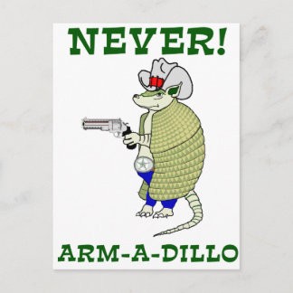 Aldrig Arm-A-Dillo Vykort