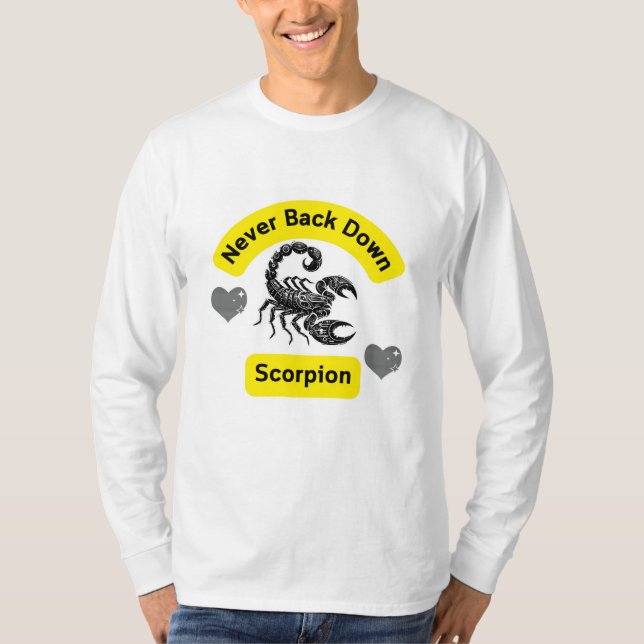 Aldrig bak - korpionsprit (Unisex T-Shirt) T Shirt (Framsida)
