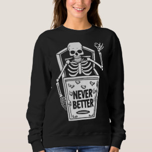 Aldrig bättre Skulleton i kaffet Hallowee T Shirt