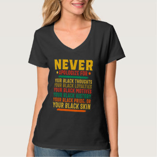 Aldrig Be om ursäkt Svarta historiemånaden BLM Mel T Shirt