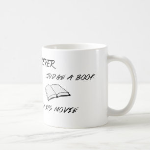 Aldrig döma en bok efter dess film-mugg kaffemugg