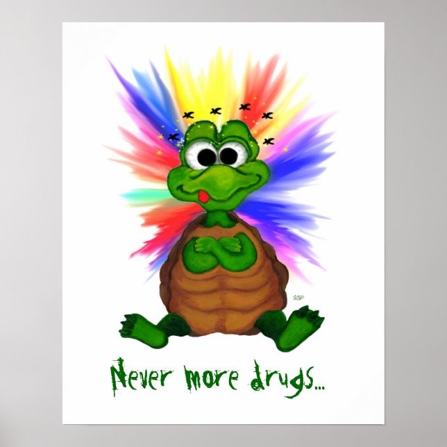 Aldrig fler droger... poster (Framsidan)