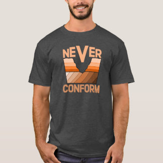 Aldrig Följ Konventionen- Geologens Vinklade Disko T Shirt