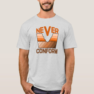 Aldrig Följ Konventionen- Geologens Vinklade Disko T Shirt