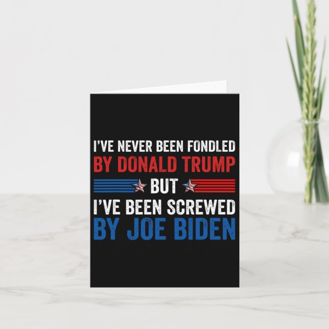 Aldrig Fondated av Donald Trump men Joe Biden 2 Kort (Framsida)