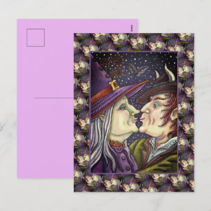 ALDRIG FÖR GAMLA FÖR ROMANTIK, VITCH & WARLOCK I K HELG VYKORT