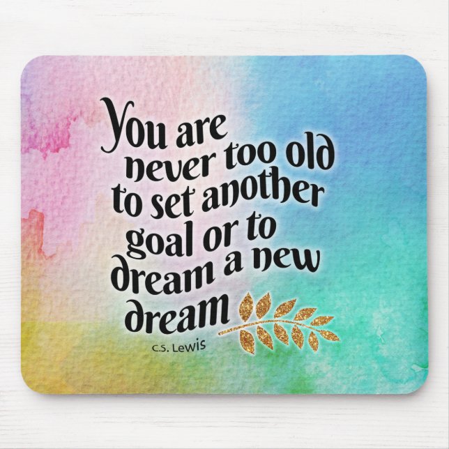 Aldrig för gammal för att drömma musmatta (Framsidan)