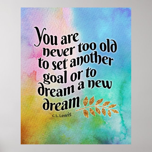 Aldrig för gammal för att drömma poster (Framsidan)