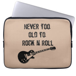 Aldrig för gammalt att vagga n-rullmusik laptop sleeve