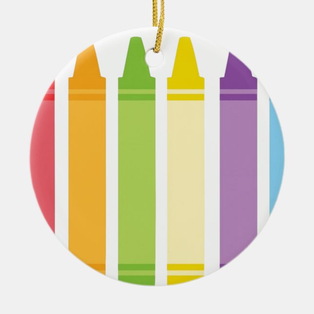 Aldrig för gammalt för kritor julgransprydnad keramik (Framsidan)