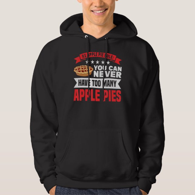 Aldrig för många baker för Apple Paj Paj Älskare Hoodie (Framsida)