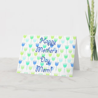 Aldrig för många Tulips Mors dag-kort Kort