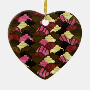 Aldrig för mycket choklad - Valentines day-godis Julgransprydnad Keramik