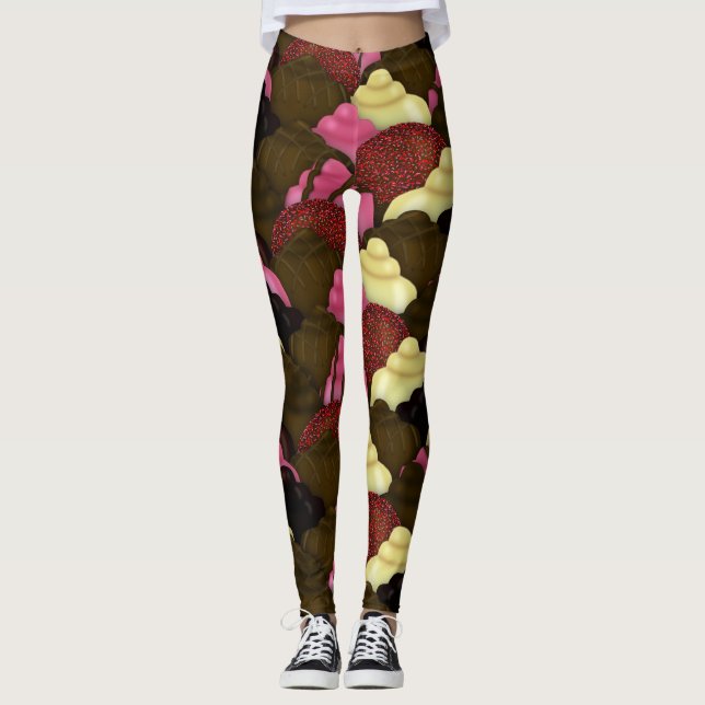 Aldrig för mycket choklad - Valentines day-godis Leggings (Framsida)