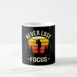 Aldrig förlora fotografifotografi med fokus på Rol Kaffemugg