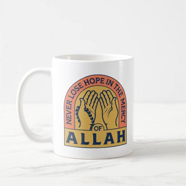 Aldrig förlora hoppet i Allahs Mercy - islamisk ci Kaffemugg (Vänster)