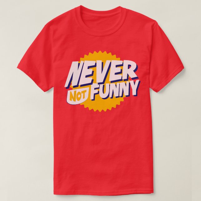 Aldrig funn text t shirt (Design framsida)