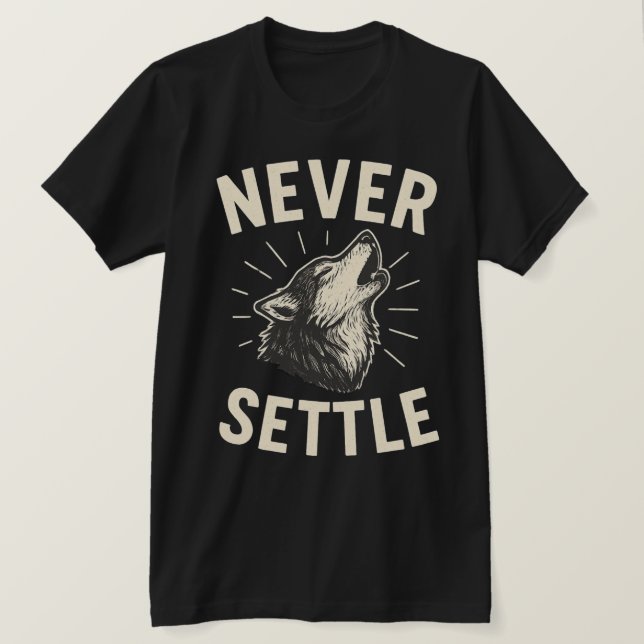 ALDRIG GE SIG T SHIRT (Design framsida)