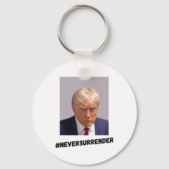 Aldrig Ge Trump  Nyckelring (Framsida)