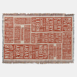 ALDRIG GE UP anpassningsbar throw filtar