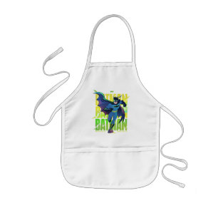Aldrig Ge Up Batman Running Graphic Barnförkläde