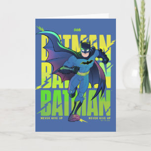 Aldrig Ge Up Batman Running Graphic Kort
