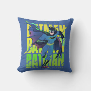 Aldrig Ge Up Batman Running Graphic Kudde