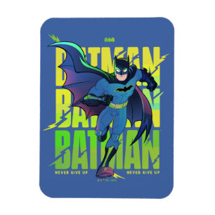 Aldrig Ge Up Batman Running Graphic Magnet