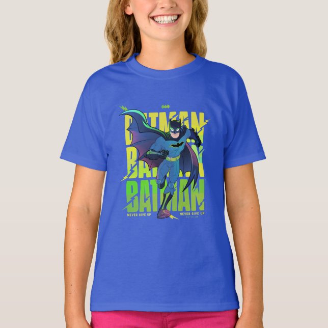 Aldrig Ge Up Batman Running Graphic T Shirt (Framsida)