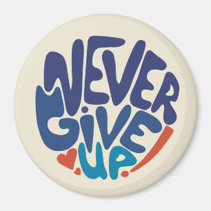 Aldrig Ge Up - Blue and Red Birthday Citote Magnet