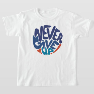 Aldrig Ge Up - Blue and Red Birthday Citote T Shirt