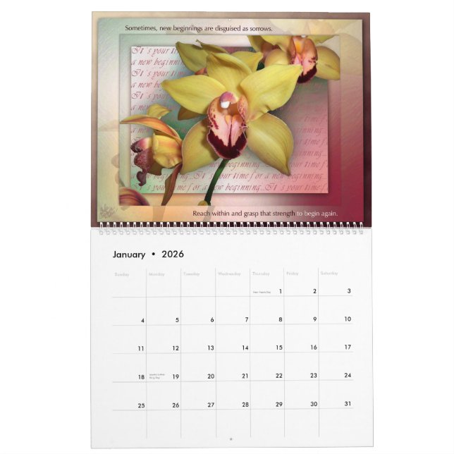 Aldrig Ge Up Calendar Breast Cancer Supporter Kalender (Jan 2026)