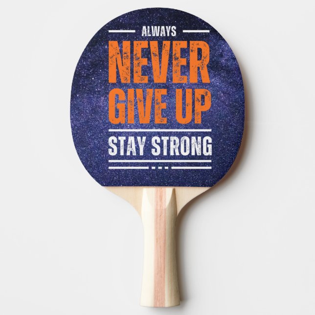 Aldrig Ge Up: Cosmic Edition Pingisracket (Framsidan)
