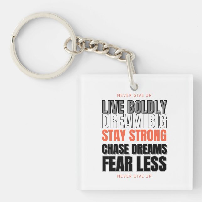 ALDRIG GE UP DREAM BIG STAY STRONG (Framsidan)