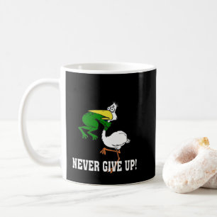 Aldrig Ge Up Frog Chog Bird Kaffemugg
