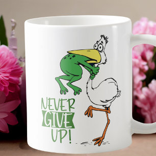 Aldrig Ge Up Frog Chog Bird Kaffemugg