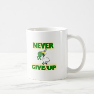 Aldrig Ge Up Frog Chog Bird Kaffemugg