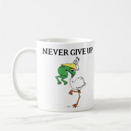 Aldrig Ge Up Frog Chog Bird Kaffemugg