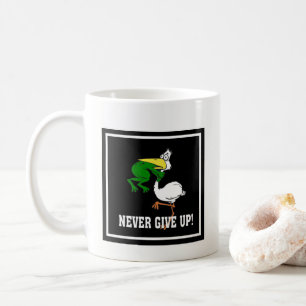 Aldrig Ge Up Frog Chog Bird Kaffemugg