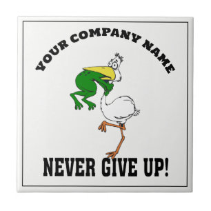 Aldrig Ge Up Frog Chog Bird Kakelplatta