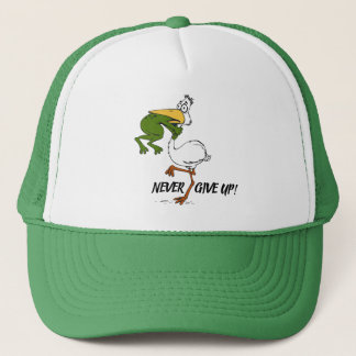 Aldrig Ge Up Frog Chog Bird Keps