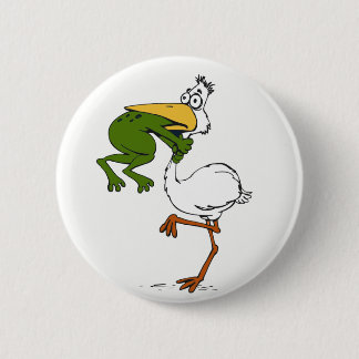 Aldrig Ge Up Frog Chog Bird Knapp