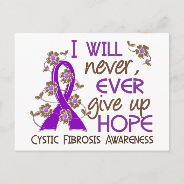 Aldrig Ge up Hope 4 Cystic Fibrosis Vykort (Framsida)