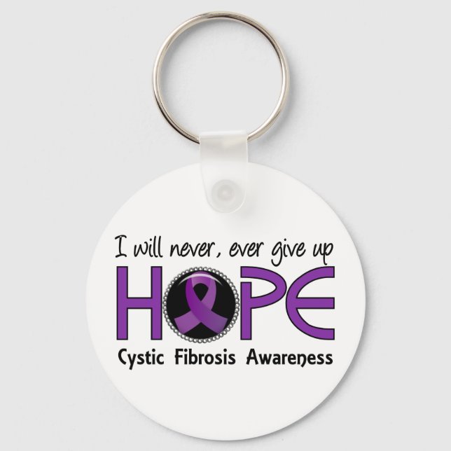 Aldrig Ge up Hope 5 Cystic Fibrosis Nyckelring (Framsida)