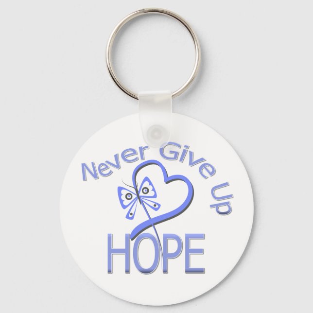 Aldrig Ge up Hope Esophageal Cancer Nyckelring (Framsida)